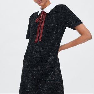 *New w/ tags* Zara Black Dress w/ velvet ribbon